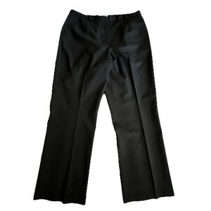 Pendleton Savvy Stretch Wool Dress Pants Women 14 Black High Rise VTG USA 36x29”